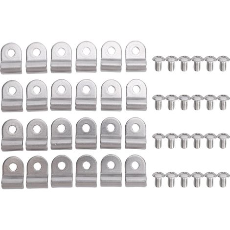 Pinces de Conduite de Frein en Acier Inoxydable, Ensemble de Clips Durables de 3/16 Pouces pour Roues Avant et Arrière de Camion de Tige de Rue, 48 Pièces (1/5)
