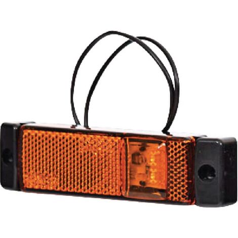 Feu de position à LED rectangulaire, 12/24 V avec câble et support Kramp LA30130 (1/5)