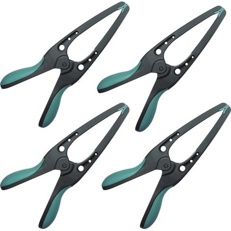 wolfcraft 4 morsetti a molla con bracci appuntiti PRO 70 I 8643000 I Morsetto di precisione per un'accuratezza millimetrica - ideale per progetti di bricolage e modellismo