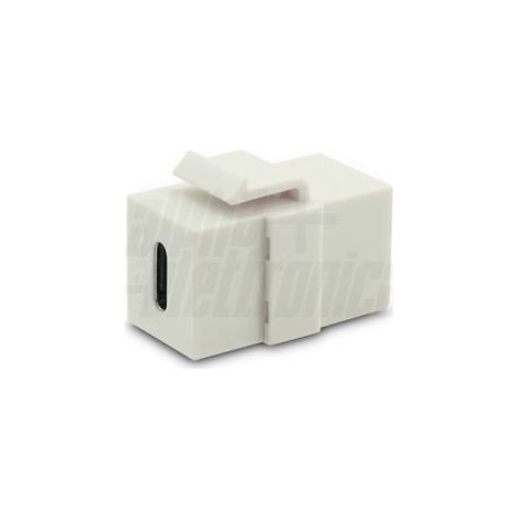Presa Keystone USB Tipo C F/F Bianco