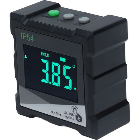 Inclinomètre numérique 4x90° avec écran LCD, équerre magnétique, étanche IP54 (1/5)
