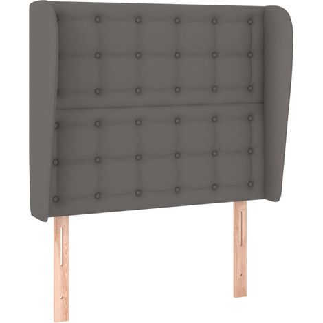 Maison Exclusive - Testiera ad Orecchio Grigio 103x23x118/128cm in Similpelle