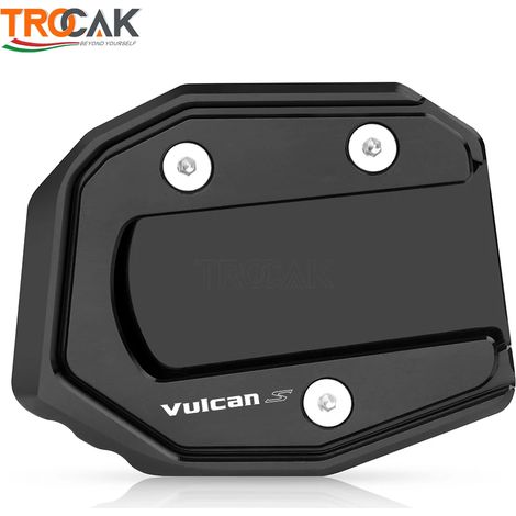 (Noir) Compatible avec la béquille latérale CNC pour moto KAWASAKI Vulcan S VN650 VN 650 (2015-2023) - Extension de béquille avant et arrière - Plaque de support - Maxpower (1/4)