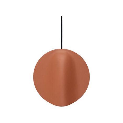 Sirio Lampada a sospensione a LED, design moderno in ceramica Terracotta, modulo luminoso 8W 3000K, diametro 24 cm, adatta per interni IP40