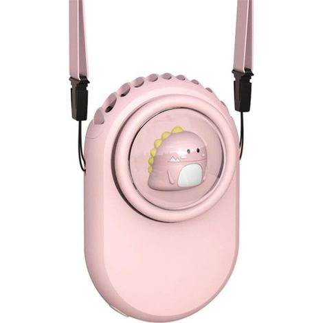 Nackenventilator, tragbar, handlich, kleiner Mini-Ventilator, luftgekühlter Handventilator (rosa Dinosaurier) (1/4)