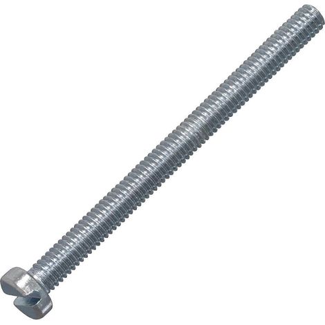 Lot de 20 vis à métaux à tête cylindrique fendue en S M4 x 50 mm - boulons d'assemblage - DIN 84 - dureté 4,8 - acier zingué - couleur argent (1/5)