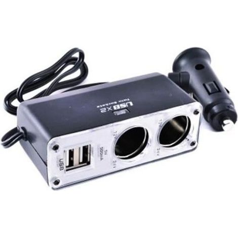 Double prise allume cigare / 2 prises et 2 ports USB (1/2)