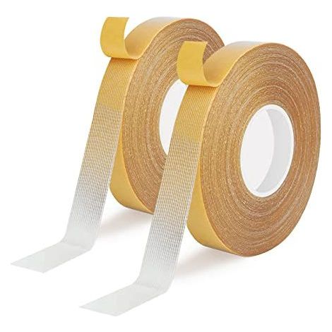 2 Rolls Ruban Adhésif Double Face Robuste, 15mm x 20m Double Face Extra Fort Transparent Ruban Adhésif Puissant Ruban Multifonctionnel Sans Traces Pour les Tapis, les Sols, les Murs (2 Rolls) (1/5)