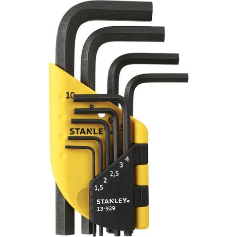 Etui de 9 clés mâles courtes Gamme Pro à têtes sphériques STANLEY 1-13-929