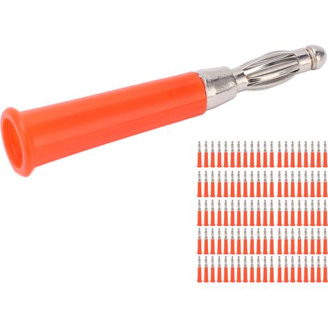 100-teiliges Bananenstecker-Anschlussset (4 mm) zum Schweißen für Maschinen und Anlagen, Artikelnummer J.10010Rot (1/5)