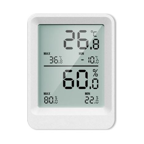 Indoor Outdoor Numérique LCD Thermomètre Hygromètre électronique Température Humidité Compteur Min/Max Records Station Météo, 1pcs (1/4)