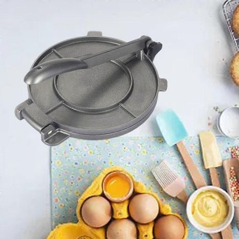 Presse à tortillas de 20 cm avec poignée ergonomique, revêtement antiadhésif, facile à utiliser (1/4)