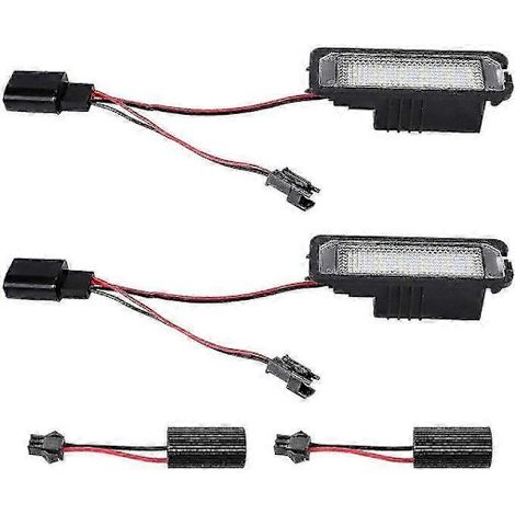 Deux feux de plaque d'immatriculation LED 12V adaptés aux Golf 4/5/6/7, accessoires extérieurs pour feux de plaque d'immatriculation de voiture. (1/5)