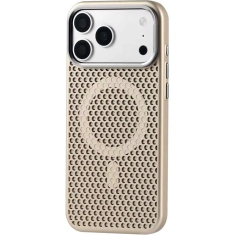 (Or, iPhone 17) Coque de téléphone mate pour une dissipation thermique optimale, avec cadre de caméra en métal résistant aux chutes.