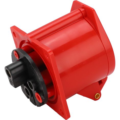 Fiche 32A triphasé IP44 3P+T prise industrielle étanche poussière, socle 380V-415V, connecteur mâle pour usage professionnel. (1/5)