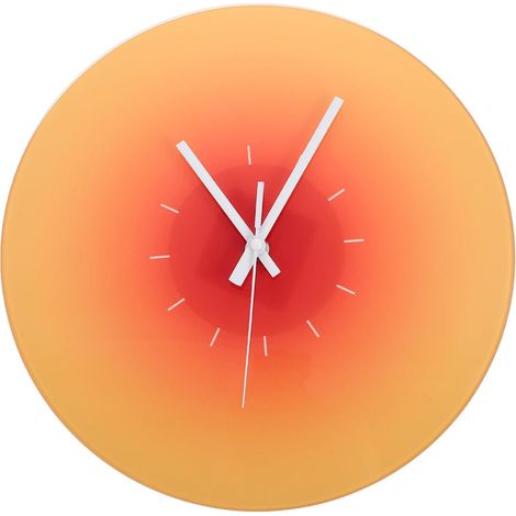 Horloge Murale Décorative à Piles 30cm en Verre Trempé Silencieuse sans Bruit Style Moderne pour Chambre ou Maison (1/5)