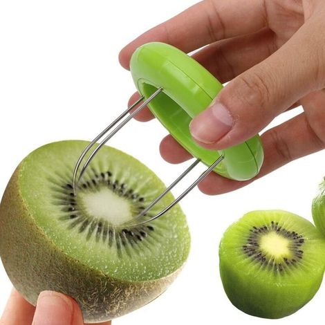 2 éplucheur de cuisine pour fruits et kiwi - vert (1/4)