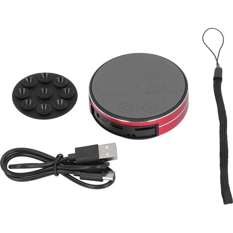 Altoparlante a conduzione ossea, mini lettore musicale stereo portatile e impermeabile per casa e viaggi, rosso. (1/5)
