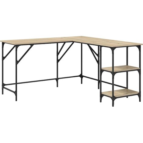 Maison Exclusive - Schreibtisch Sonoma-Eiche 139x139x75 cm Holzwe
