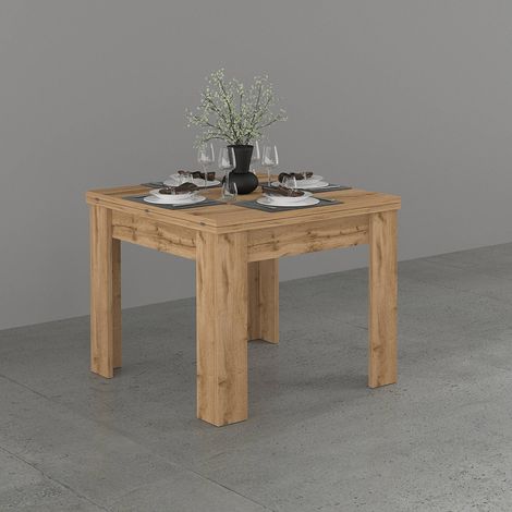 Table de salle à manger extensible 90/180 cm chêne wotan Jessica (1/5)