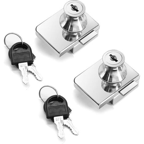 ING double-walled, double-opening security lock for glass display cases - Suitable for 5-8 mm glass doors - AquaForge (1/5)