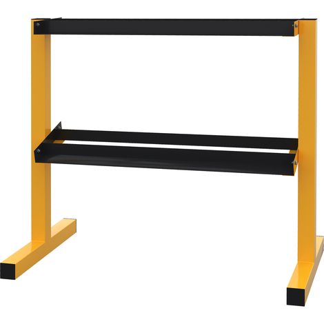 Support pour haltères 270 kg 2 étagères acier jaune 92,5x50,5x80,5 cm