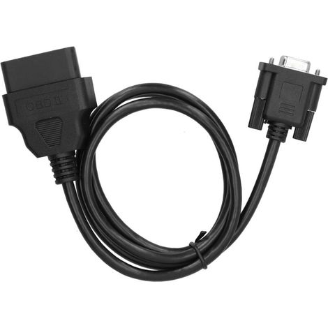 Cable adaptador de interfaz de diagnóstico automotriz de 16 pines OBD2 a RS232 DB9 con conector de extensión (1/5)