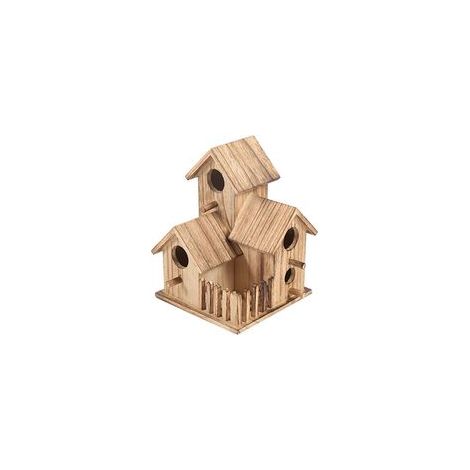 Nichoir en bois pour oiseaux, décoration jardin extérieur, 20,5 x 15,5 x 15,5 cm –