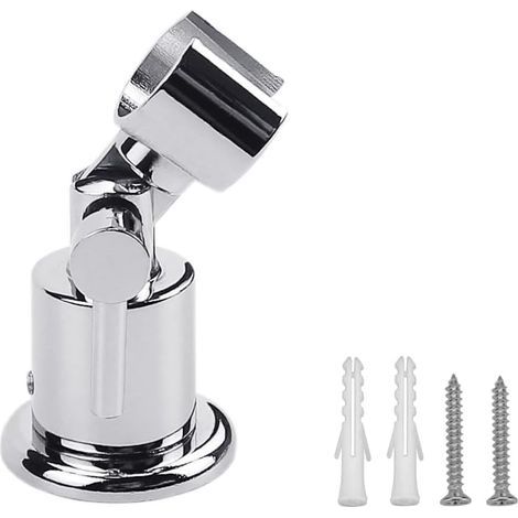 CCYKXA Metal Shower Head Holder, 180 Degree Shower Bracket, Shower Head Mount, Adjustable Shower Head Holder, Wall Mounted Handheld Shower Head Holder with Screws