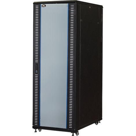 Armadi rack Link ARMADIO RACK 19" 42U (A)2055, (L)800, (P)1000 PORTA VETRO COLORE NERO CON GUIDACAVI LATERALE