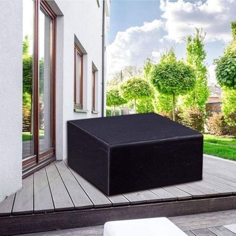 Housse Salon de Jardin 100x100x74cm Oxford Noir Housse Table de Jardin Housse de Protection pour Table Chaise Meubles de Jardin Exterieur étanche Coupe-Vent Anti-UV. pour Extérieur. Terrasse (1/5)