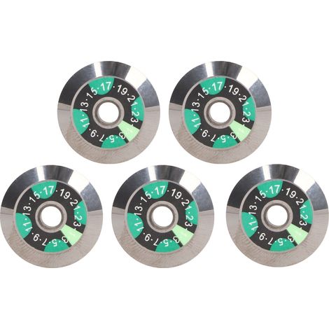 5 Stück Glasfaser-Schneidklingen, 20 mm Durchmesser, 4 mm Innendurchmesser, ultrafein, aus hochfestem Wolframstahl. (1/5)