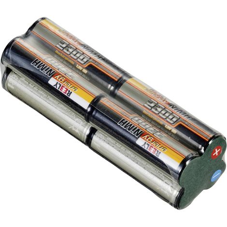 Reely Pack de batterie (NiMh) 9.6 V 2300 mAh Nombre de cellules: 8 LR6 (AA) LR6 (AA) bloc avec patte