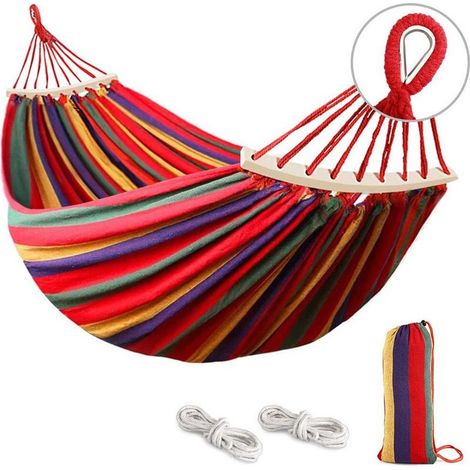 Hamac dublu, Bumbac, 280 x 150 cm, multicolore (1/5)