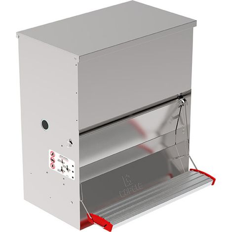Comedero tolva patos SAFE-FEED 40 kg 67 L  Hasta 35 patos  Sistema seguro alimentaciÃ³n  Chapa resistente  Uso exterior (1/5)