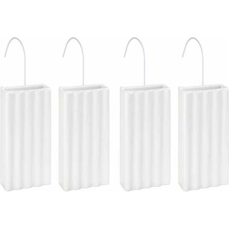 WENKO Saturatore per radiatore, umidificatore per radiatore in ceramica bianca, Set di 4