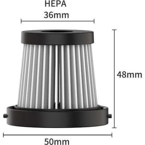Filiyano-Filtre HEPA (lot de 2) compatible avec l'aspirateur anti-acariens PerySmith V10 ACA CM-J230 (1/3)