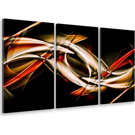 Tableau triptyque abstrait reflexion intemporelle - 90x60 cm (1/5)
