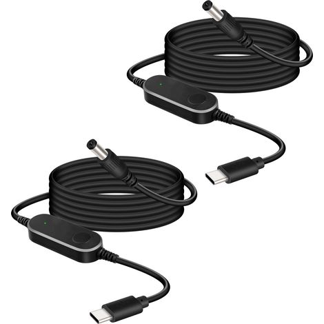 Câble convertisseur élévateur 12W USB C 5V vers 12V DC 5,5x2,1mm avec interrupteur (1/5)