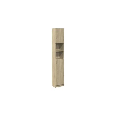 Meuble colonne de salle de bain Klasiko 32cm - Rangement élégant et fonctionnel-Chêne clair (1/5)