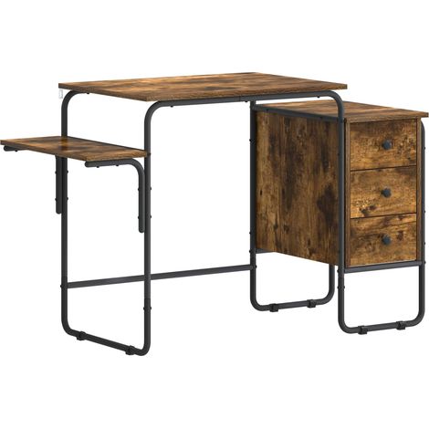 Escritorio con almacenamiento Roble Ahumado 120 x 50 x 75 cm vidaXL (1/5)