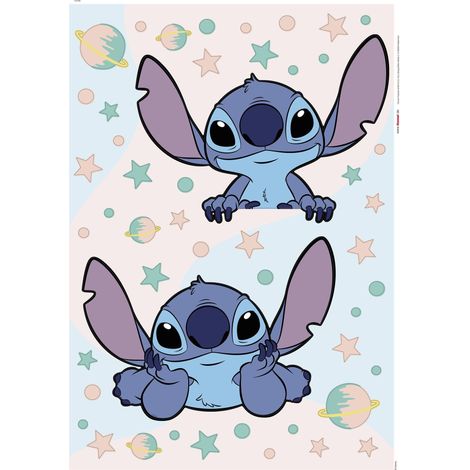 Komar Wandaufkleber - Disney Stitch Dream - 70 x 50 cm - selbstklebender Wandsticker (1/3)