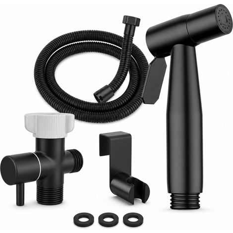 Doccetta WC ad Alta Pressione con Ripartitore Nero Bagno