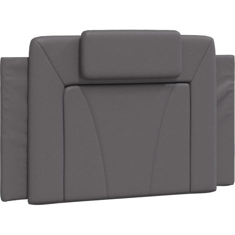 Coussin de tête de lit Viana gris 90 cm similicuir CFW28047 (1/5)