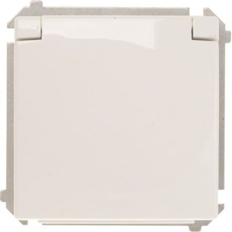 Prise Simple Avec Mise À La Terre - Blanche - Ip44 - Sécurité - Électrique