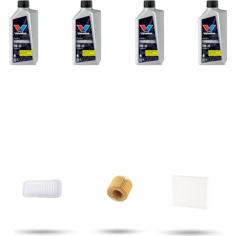 Kit tagliando 3 FILTRI e 4L OLIO compatibile con Toyota Yaris II (XP9) 1.3 VVT 73kw Dal 2009 al 2011 (1/5)