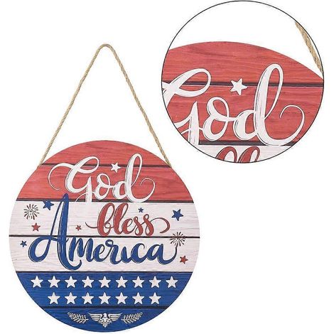 Décorations de porte patriotiques pour le 4 juillet, décorations de bienvenue pour la fête de l'indépendance (1/4)