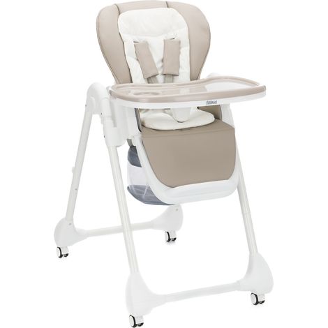 [GEBRAUCHT] B-Ware Fillikid Hochstuhl Sitzstuhl Hochstuhl Weiß/Taupe Höhenverstellbar Weiß/Taupe