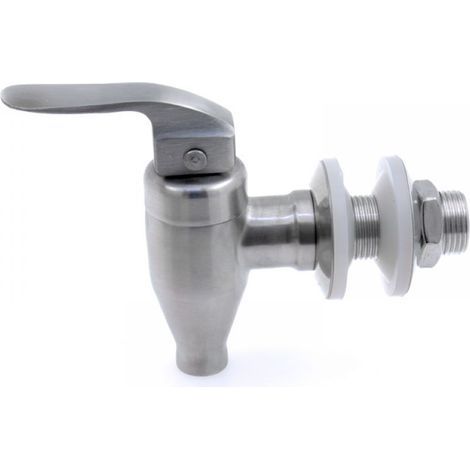 Robinet Distributeur Boisson en Acier Inoxydable 304, Robinet de Remplacement pour Fontaine à Eau, Bouteille en Verre et Carafe, Anti-fuite, Diamètre 16 mm, pour Jus, Vin, Bière (1/5)