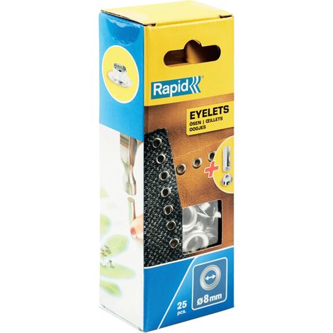 RAPID - Œillets pour textile Ø8mm - Blister de 25 - (5000411) (1/5)